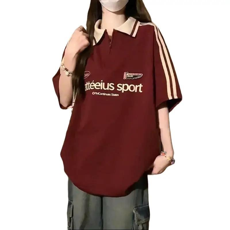 Áo Polo Unisex From Rộng Cổ Zip Phối Sọc Áo Thun Nam Nữ Chất Cotton Đẹp Hot Trend Genz