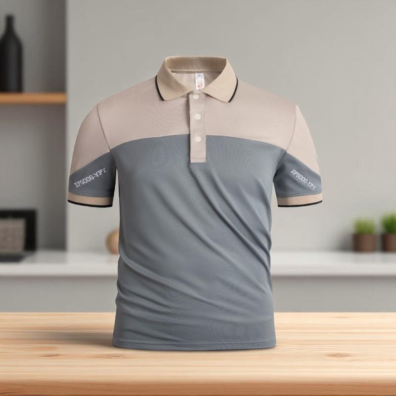 Áo Polo Nam Cotton Mềm Mát K7 Phong Cách Nam Lịch Lãm, Tay Ngắn Vải Cotton CVC Thoáng Mát Co Giãn Top Menswear Shirt Cộc Tay Ngắn Tay
