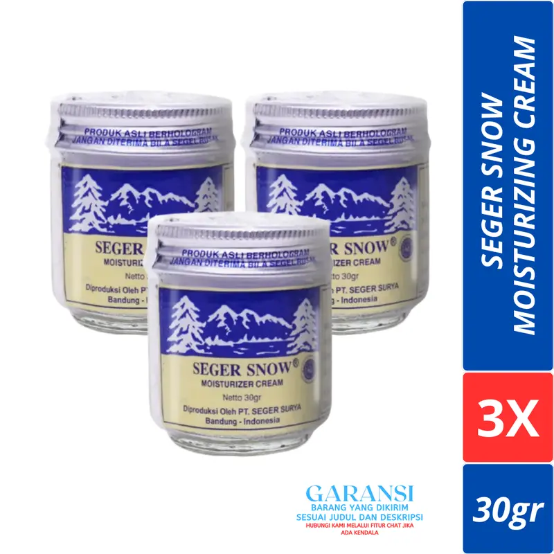 3 PCS SEGER SNOW MOISTURIZER CREAM 30GR 0