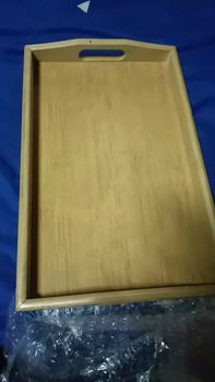 Product Review of Wooden Tea Breakfast Serving Trays Rectangular Household Dinner Plate Food Tray Large  35X22X5CM Cutlery Dish Dulang Hidangan Sarapan Teh Kayu Segi Empat Kitchenware Tableware from j**i 0