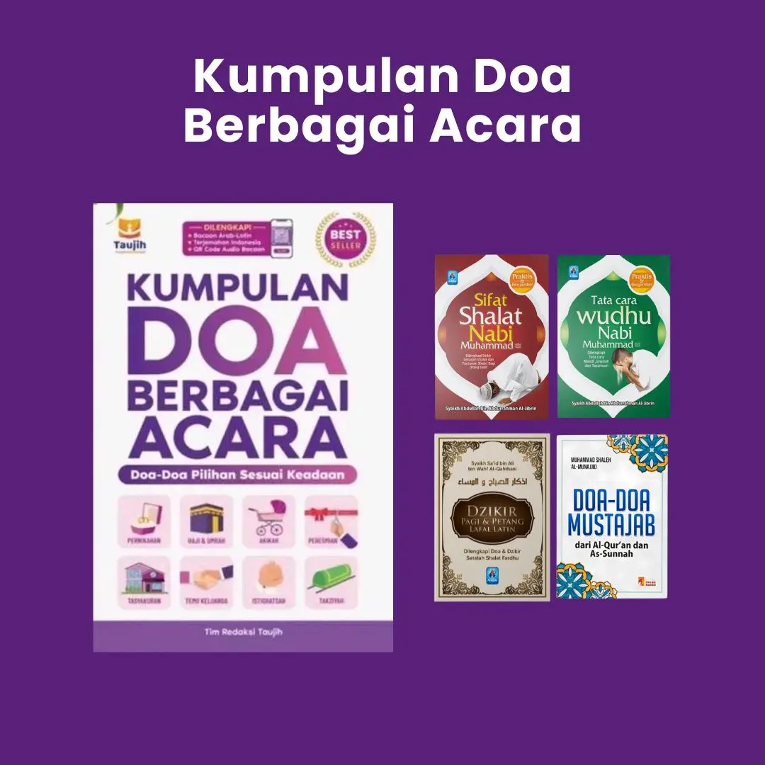 5 BUKU - Kumpulan Doa Berbagai Acara Penerbit Taujih Original - Buku Doa Sehari Hari Lengkap