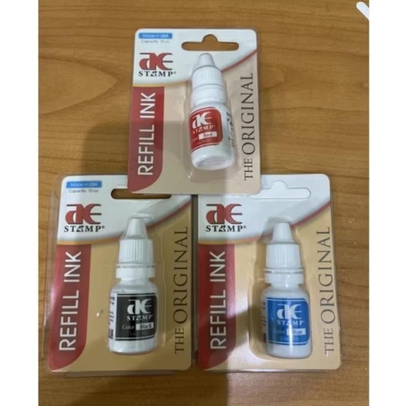 AE Stamp Refill Ink 10cc (Hitam / Biru / Merah) - TikTok Shop Malaysia