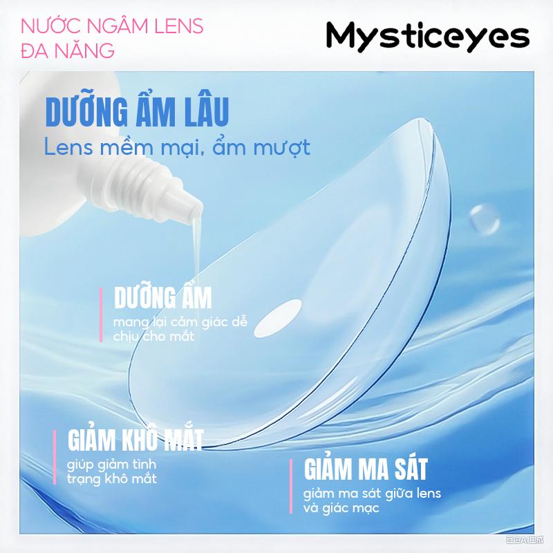 Mystic eyes nước ngâm len nước ngâm kính áp tròng Dung Dịch Làm Sạch Kính Áp Tròng Giảm Khô Và Kích Ứng 120Ml