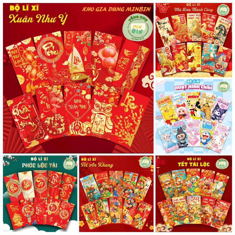 Combo 100 Bao Lì Xì Tết 2026 Chọn Mẫu Truyền Thống Lì xì 2026 Tết