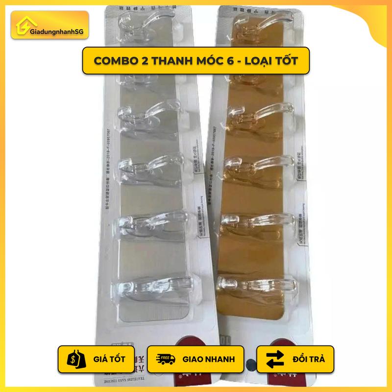 Combo 2 Thanh 6 Móc Dán Tường Nhựa Chắc Chắn Tiện Dụng Treo Quần Áo Mũ Nón Thiết Kế Đẹp Màu Ngẫu Nhiên Treo Tường Móc Treo Tường Cho Nữ
