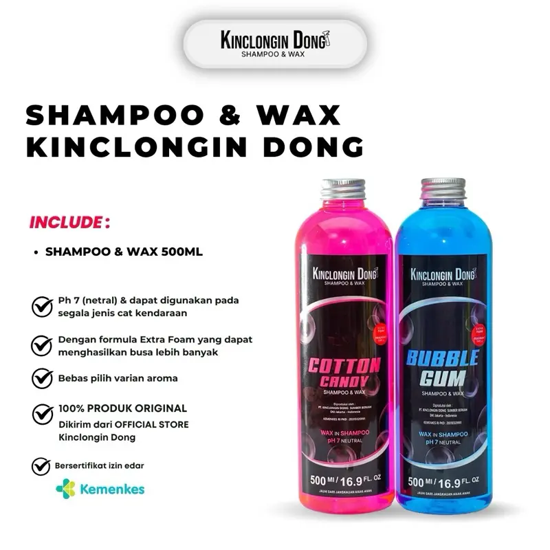 Kinclongin Dong Shampoo & Wax 500ml - Ph 7 Netral