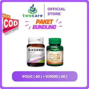 Paket Bundling Blackmores I-Folic 60 Tablet + Nutrimax D3 1000 IU 60 Tablets