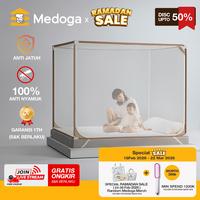 Gambar [PROMO] Medoga Kelambu Minimalis Simpel Anti Jatuh Anti Nyamuk Anak Bayi Dewasa 120 160 180 200 - No Bundling, 120 x 192 dari kelambu medoga Kota Tangerang 1 Tokopedia