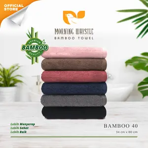 Handuk Morning Whistle Bamboo Towel 40 - Handuk Salon / Handuk Sport / 34x80cm / Handuk Bambu