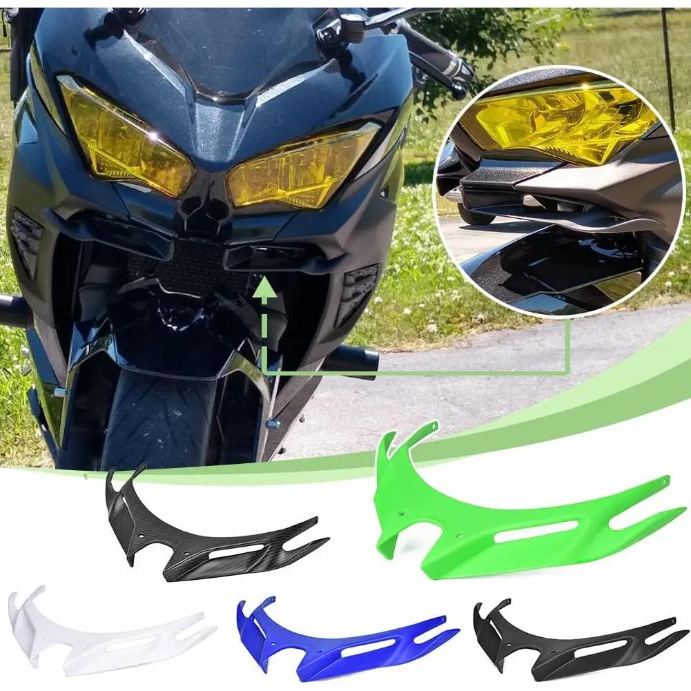 Ultrasupplier-fairing phía trước Fender , cánh gió khí động học, nắp mũi, bảo vệ cho Kawasaki Ninja250 Ninja400 2018 2019 2020 2021 2022 2023