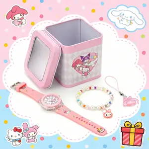 Jam tangan anak perempuan untuk usia 3 hingga 10 tahun  dengan desain lucu dan menggemaskan  dilengkapi layar LED bercahaya di malam hari  jam analog untuk anak-anak kecil  motif kartun  pilihan terbaik untuk hadiah