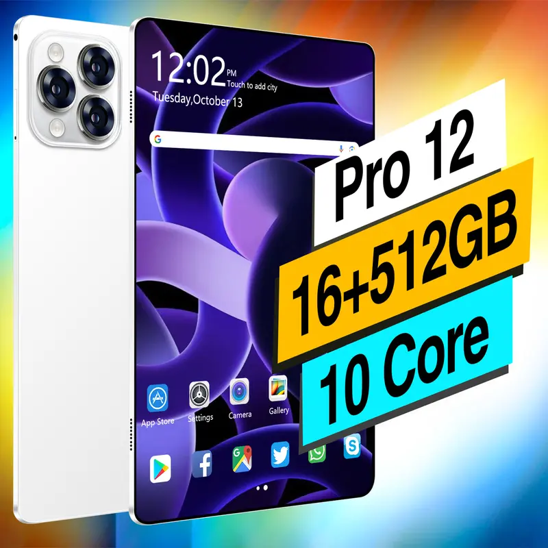 【Free Keyboard 2024 Tablet Pad Pro】Bisa COD Galaxy Tab Pro12 Tablet PC Baru Android murah 11.6inch 16GB + 512GB Wifi 4G 5G Dual SIM smart Tablets 128GB Untuk Anak Belajar hp tablet gaming tab Bluetooth Layar 0