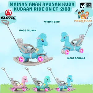 Mainan Anak Kuda Kudaan Ride On ET-2108 Mode 3 IN 1