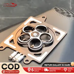 Tutup Cover Radiator + Spinner Fun Putar Racing Premiun FULL CNC IMPORT PNP VARIO125 150 /PCX 150 /ADV 150 GSV AUTOCARE Motorcycle Engine