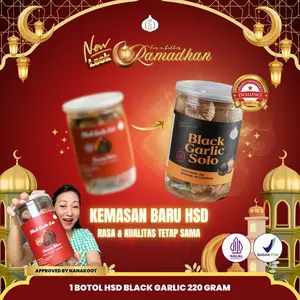 Black Garlic HSD 220 Gr / Bottle, Bawang Hitam Spices Untuk 7-15 Hari