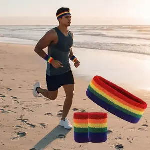 Ready 1pcs Headband Sport Dan 2pcs Sweat Band Anti Keringat Gym Fitness