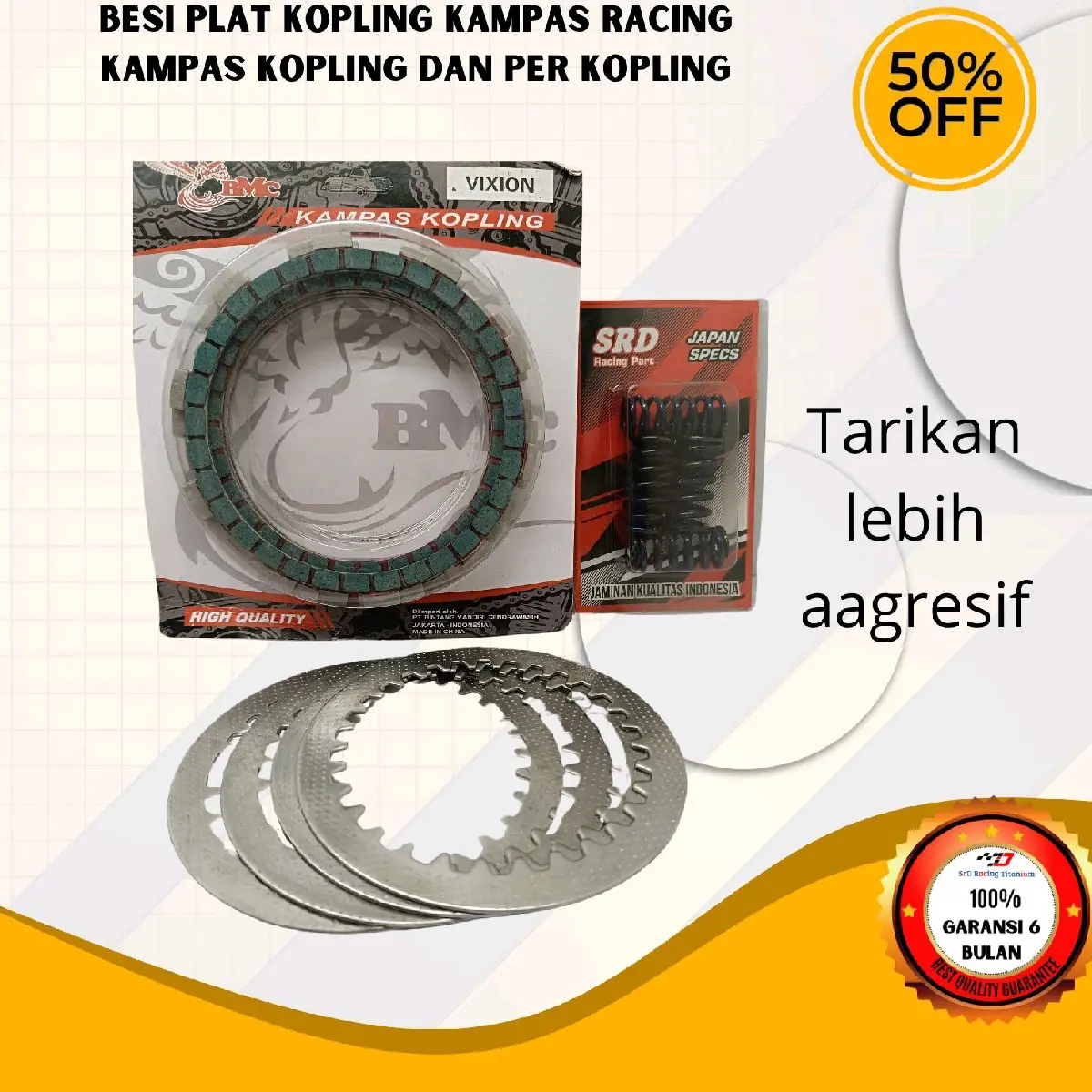PAKET KOPLING FULL VIXION OLD KAMPAS KOPLING RACING PET KOPLING BESI PLAT KOPLING TOTOL Motorcycle