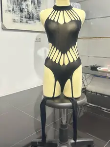 Inner Bodysuit Seamless High Neck – Slim Fit Sleeveless Mesh Top Atasan Bodysuit Jaring Estetik – Inner Layer Fashion Streetwear Baju Dalaman Wanita One Piece Stretchable – High Elastic Bodysuit  Korean Style Mesh Bodysuit  (Premium)