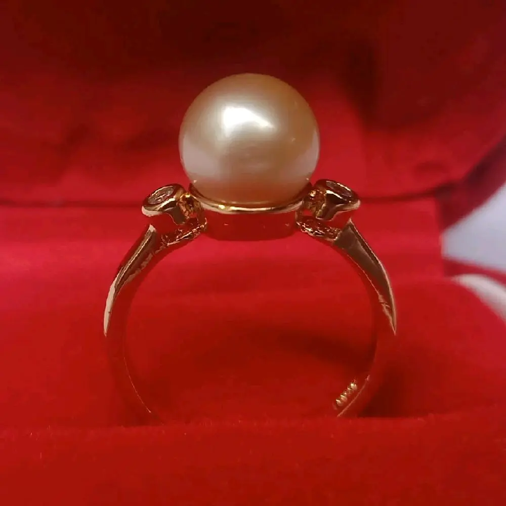 Cincin Rhodium Mutiara Air Laut Lombok - Rings