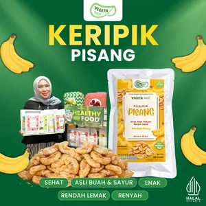 Keripik Buah Pisang Kering 50GR By VegetaMix – Cemilan Sehat Enak Renyah Asli Buah Pisang Dried
