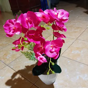 Bunga Anggrek Kain 4 Cabang (COD)