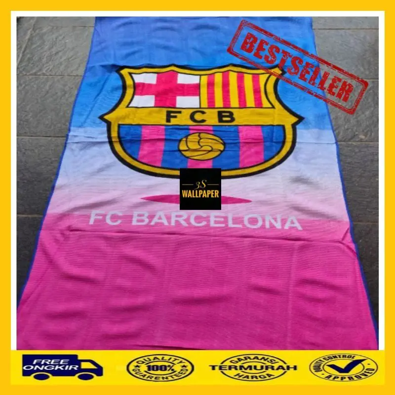 [COD] HANDUK KARAKTER BARCELONA /HANDUK BAYI/HANDUK DEWASA/HANDUK MANDI/HANDUK BOLA