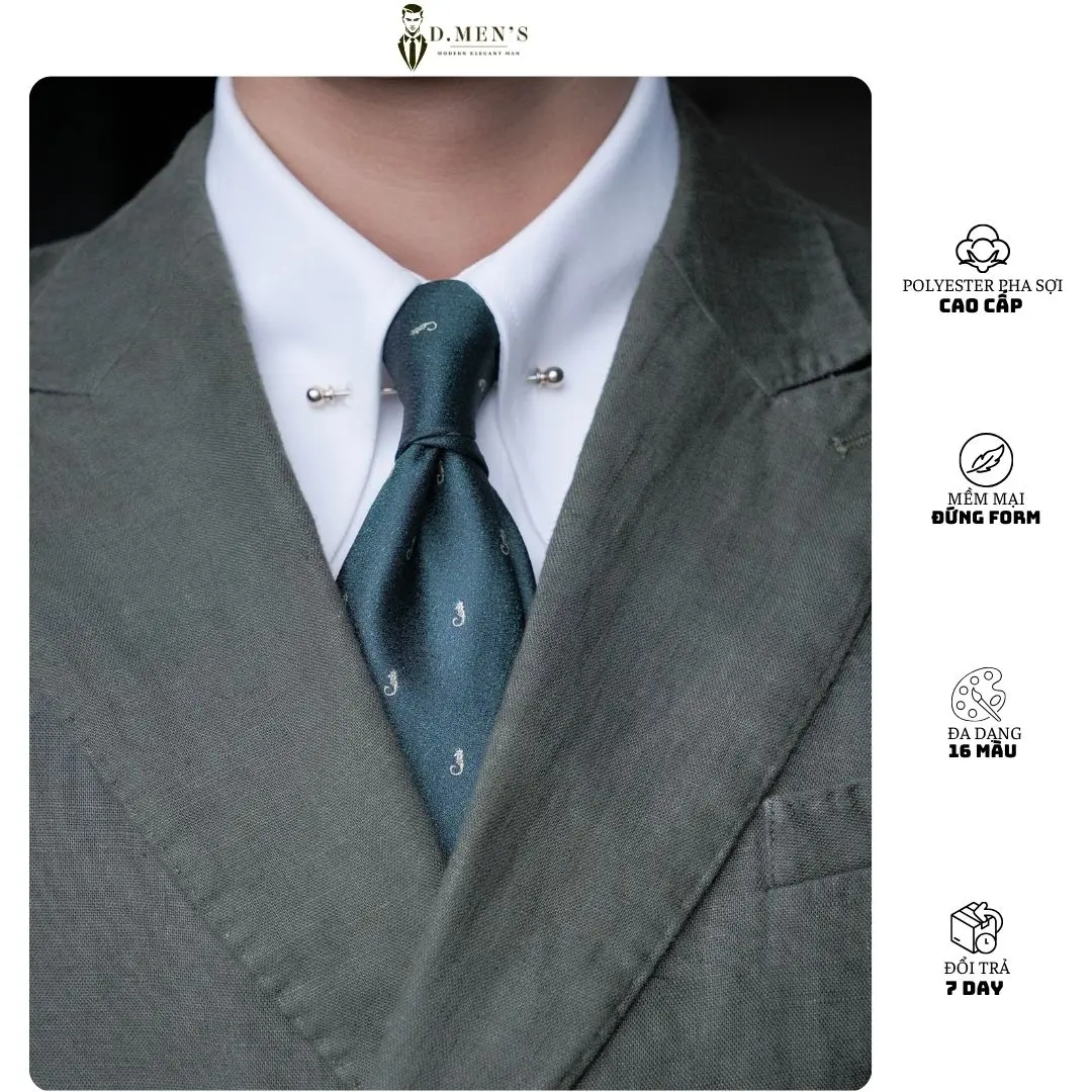 Cà Vạt D.Men's Bản Rộng 9cm Họa Tiết Sang Trọng Lịch Lãm Thời Trang Nam D1