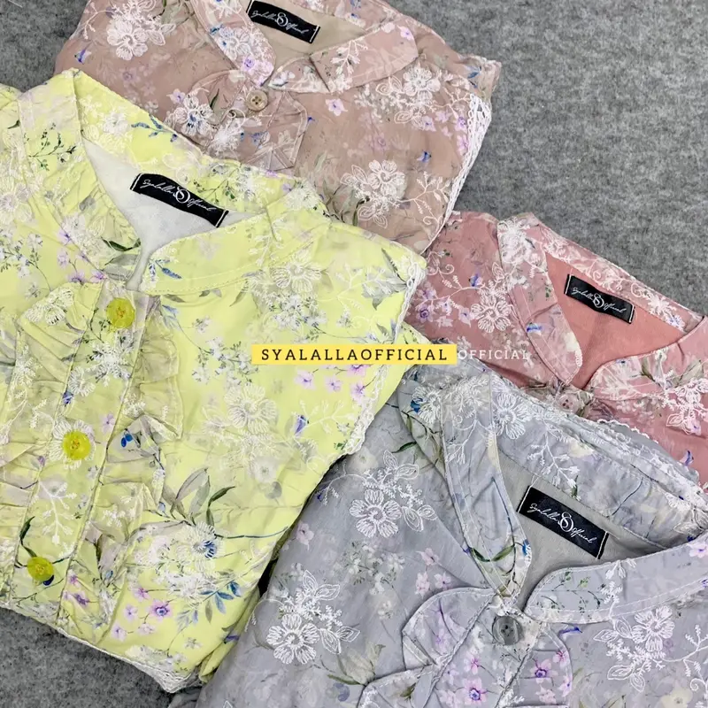 SYALALLA AALIYAH GAMIS KATUN BKK FULL BORDIR DAN FURING BUSUI FRIENDLY Dress Muslim Mewah Motif 2