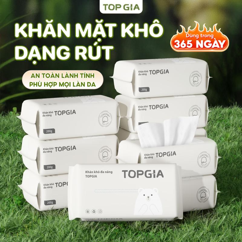 DEAL LIVE - CAO CẤP Khăn mặt khô lau mặt dạng hộp rút dùng 1 lần mềm mịn an toàn cho da Skincare Làm Đẹp Da Nữ KMK
