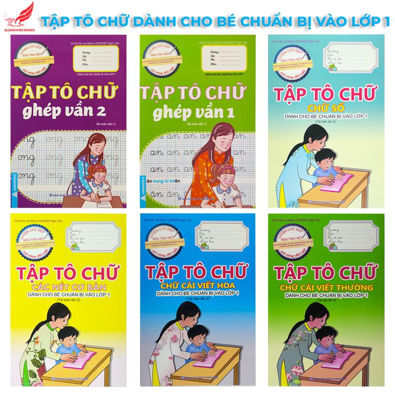 Sách Tập Tô Chữ Chuẩn Tiểu Học Dành Cho Bé Chuẩn Bị Vào Lớp 1 In Rõ Nét Giấy Dày Không Lem Mực Theo Chuẩn Mẫu Chữ Viết Trong Trường Tiêu Học