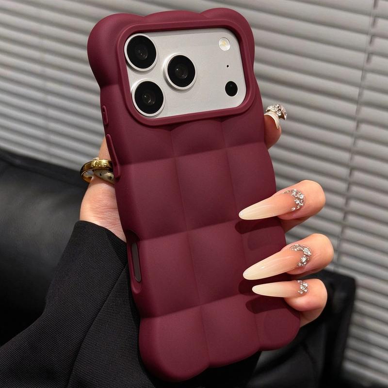 Ốp Lung điện thoại hình khối mây 3D cho iPhone 11 12 13 14 15 16 17 18 ProMax chất liệu TPU mềm chống rơi, màu macaron thời trang Hàn Quốc