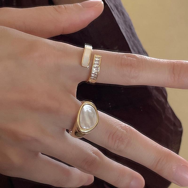 Product Introduction of Colorful Drip Glaze Open Ring For Women 2024 New Fashion Retro Geometric Gold Color Metal Rings Exquisite Jewelry Gifts For Girl 9
