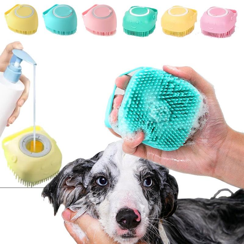 Product Introduction of Pet bathing brush, dog massage brush, pet massage gloves, cat hair removal brush, pet supplies bathing tool 6