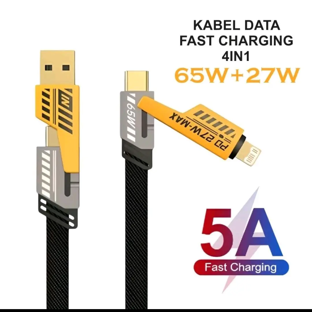 Kabel Data 4 in 1 Fast Charging 65w+27w Cable