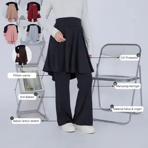 Celana Rok Olahraga Wanita Legging Cutbray  Highwaist Jersy Zoya Zumba Senam