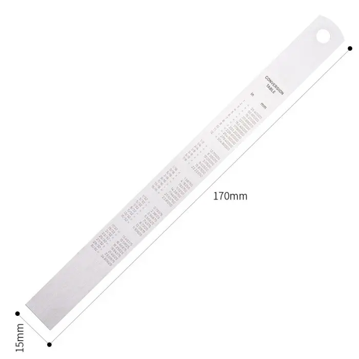 Deli Tools Penggaris Besi / Metal Rules 15,20,30 CM Kokoh DL80XX 2