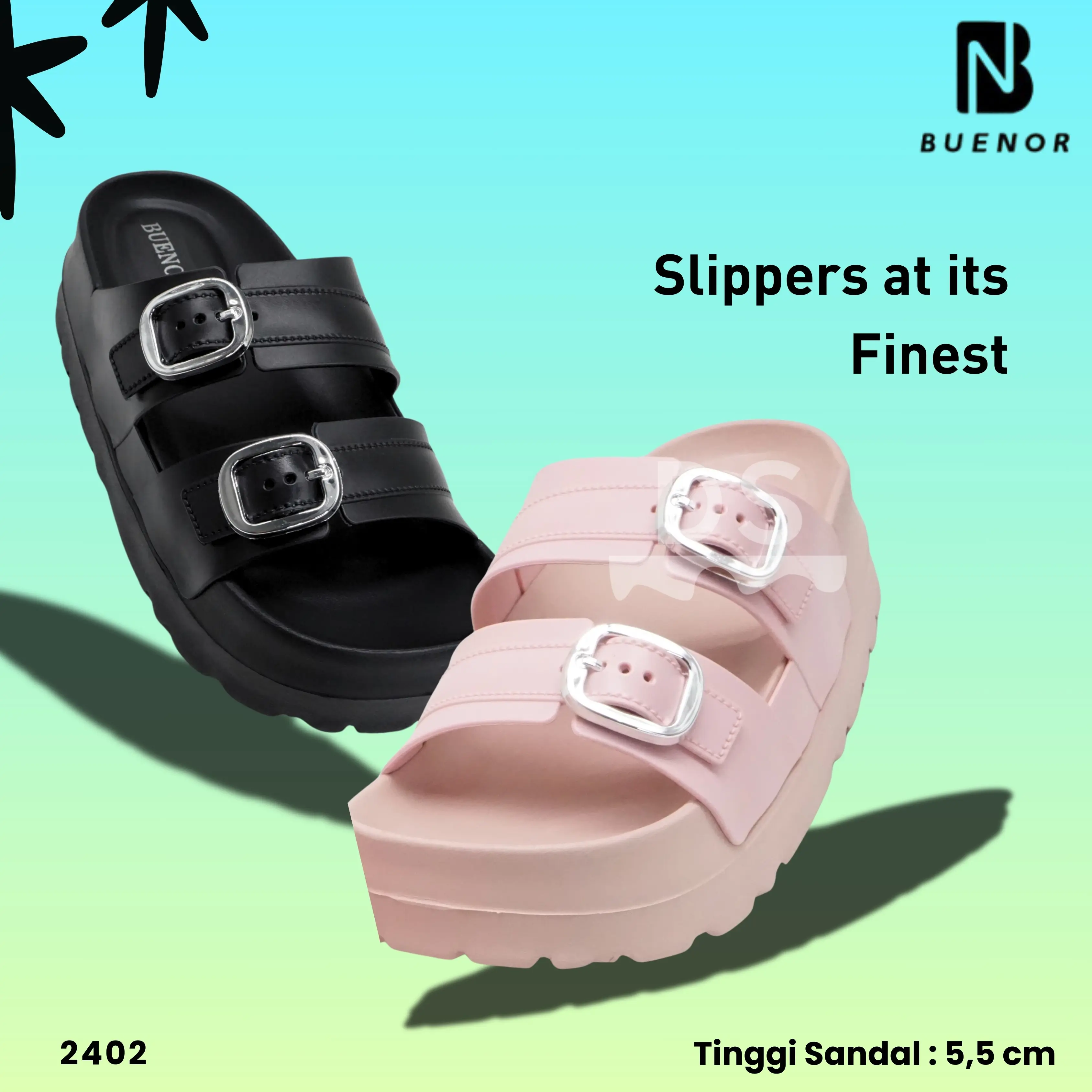 Sandal Wanita Strap 2/Sandal Wanita Wedges/Sandal Terbaru/Sandal Murah Sendal Cewek