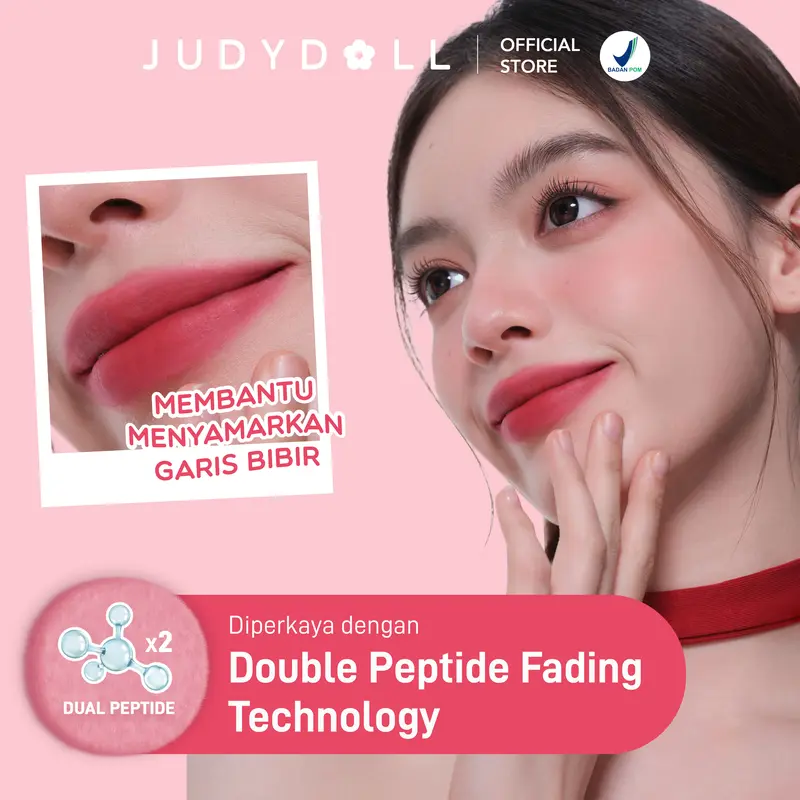 Judydoll Cushion Matte Lip Cream - LIP CUSHION, 12H Super Stay Super Nyaman Ringan Waterproof Transferproof Velvet Matte Finish | Makeup Ramadhan, Makeup Lebaran, Makeup Iftar 3