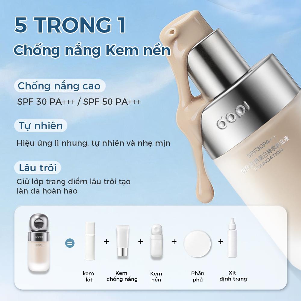 Hình ảnh Lâu Trôi Makeup Chống Nắng「Chai Lùn Bạc」Kem Nền DOPI SPF30 PA+++ Chống Mồ Hôi, Che Phủ Nhẹ Nhàng, Kiềm Dầu, Giữ nền Không Phai 35ml 4