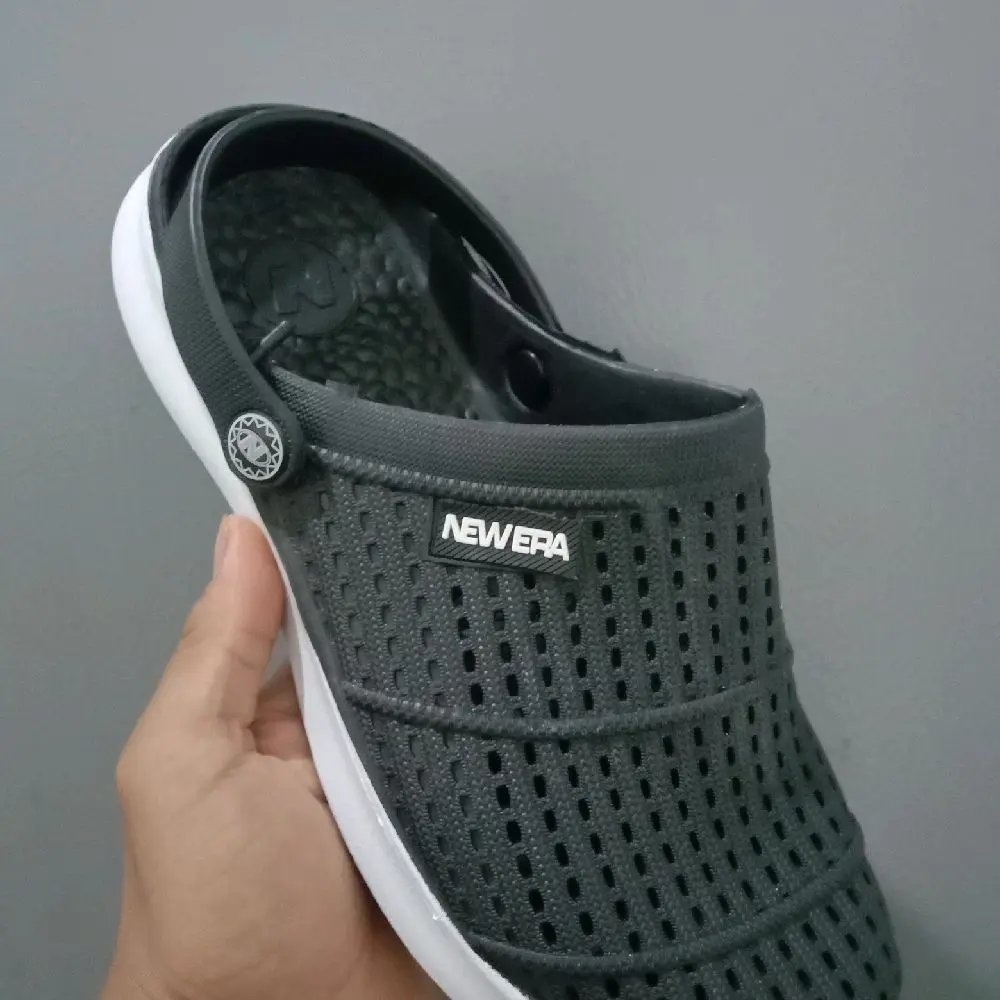 sepatu sandal new era MB6024 sendal selop karet sepatu sandal pria dewasa Pria Sendal Selop Shoes Hitam