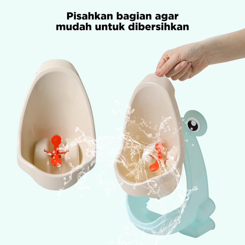 Megam Pispot Tempat Pipis Anak Laki Bentuk Katak Training Potty Toilet Boys Urinal Frog Toilet Training HSB811 5