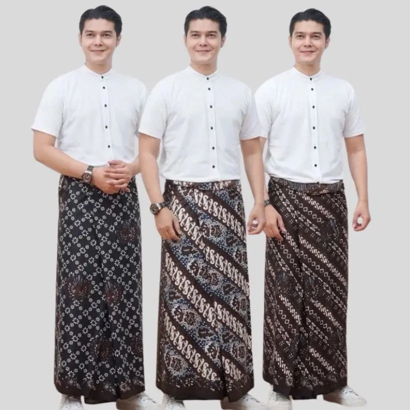 Alia Putri - Sarung Batik Motif Gus Syauqi Ukuran Dewasa Muslim Printing Katun Sarung Santri Lebaran  Ramadhan Hitam Putih