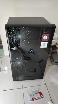 Product Review of Kulkas SHARP 1 Pintu Shine Dandelion Series 133 Liter SJ-X167MG-DB/DP - Direct Cooling System Freezer from H**H 0