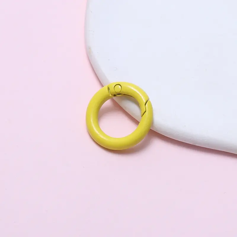 Dây Chuyền Chìa Khóa Móc Cài Tròn, Kích Thước 20MM, Chất Liệu Vecni Nướng Bánh, Mặt Dây Chuyền Cho Móc Chìa Khóa, 1 Chiếc 5