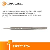 Gambar CELLKIT Pinset Bengkok Stainless Steel T16 7SA Premium Presisi dari CELLKIT Kota Surabaya 2 Tokopedia