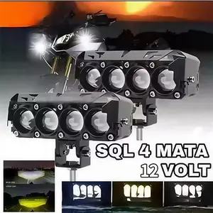 Lampu Tembak LED Laser/Lampu Sorot Laser Q9 2 Mata 2 Warna/HI LOW 12 WATT LAMPU TEMBAK MOTOR MOBIL/3 Mata SQL/3 Mata Lensa Car
