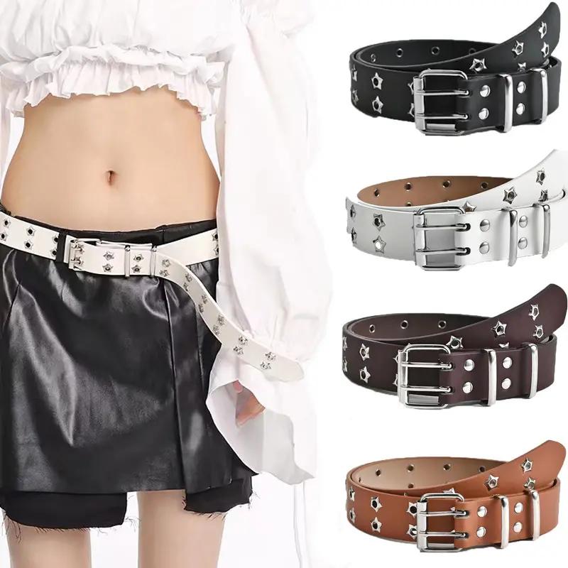 Phụ Kiện Thời Trang Dây Đai Thắt Lưng Dây Xích Kim Loại Punk Khóa Đôi Tự Điều Chỉnh Cho Nam Nữ Phối Quần Jean Đi Chơi Sẵn Kho Giao Toàn Quốc