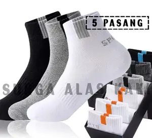 Promo 5 Pasang Kaus Kaki Pria Premium Serbaguna TENKI Tebal dan Nyaman Dewasa Pendek