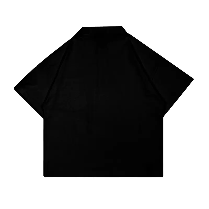 SMOOTH BASIC Lisse Series Oversized Boxy Polo Pocket In Black 1