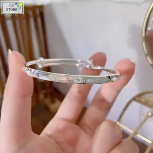 Gelang Bangle Aesthetic I Miss You Geometric Gelang Simple dan Lucu